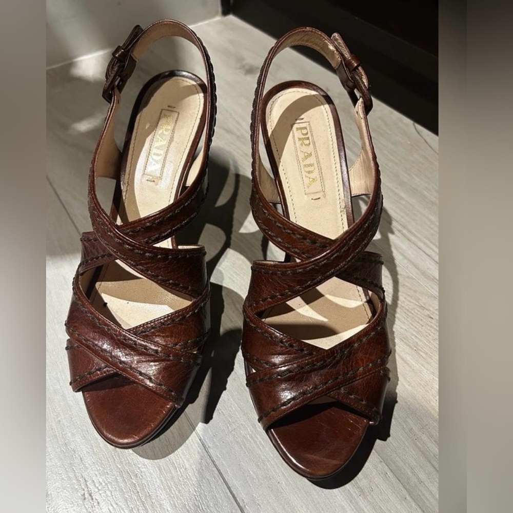 Prada Brown Women's Heels